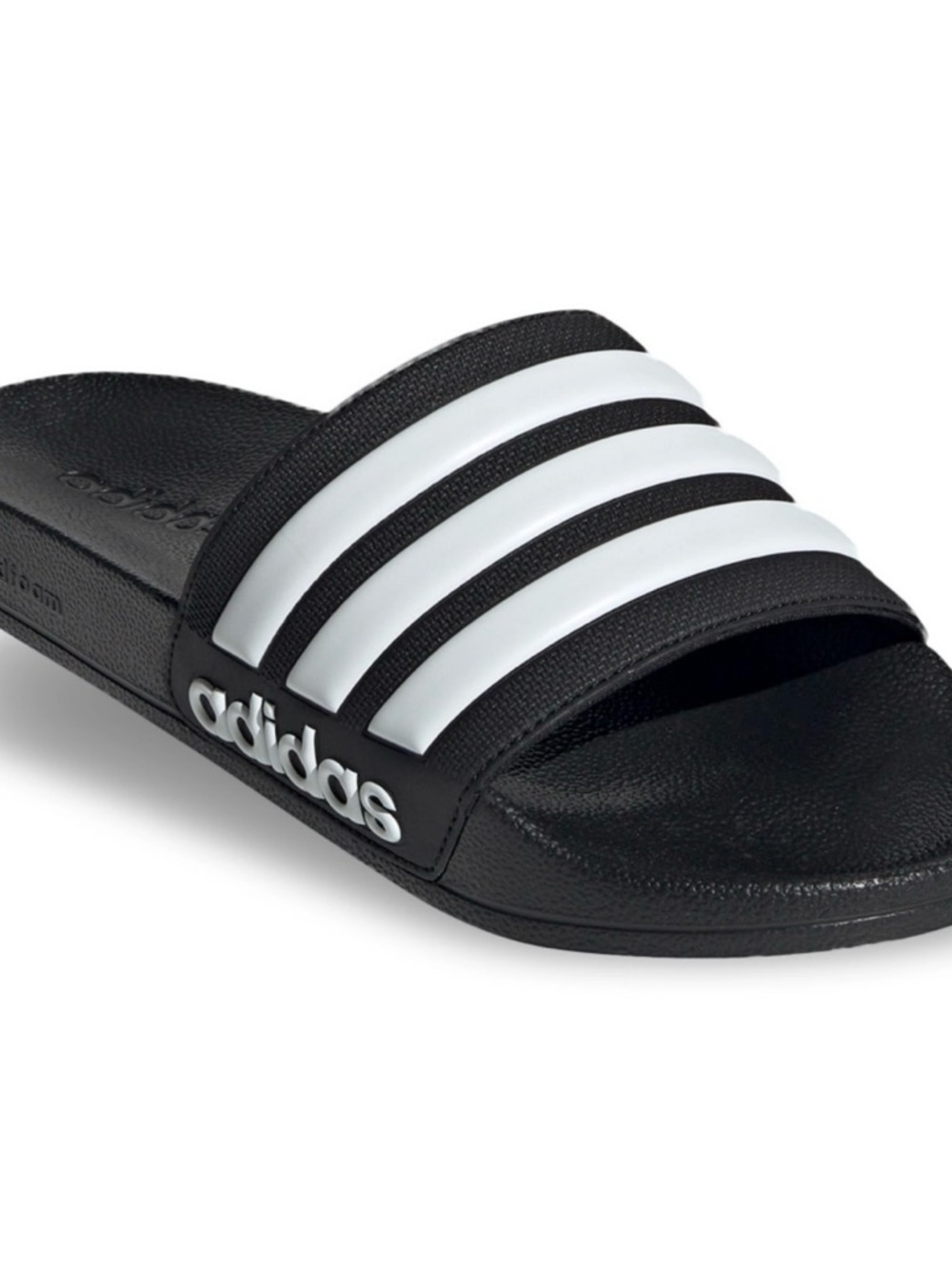 Adidas Adilette Aqua Slides Sandal Black And White Men's Size 11 Women's 12